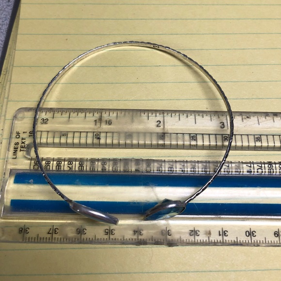 🦋Larimar and blue topaz silver bangle -adjustable - Picture 13 of 14